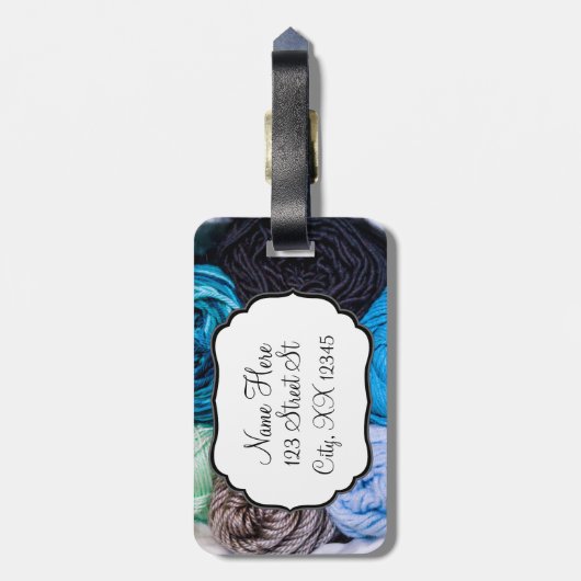 Yarn zal boten reizen bagagelabel (Achterkant verticaal)