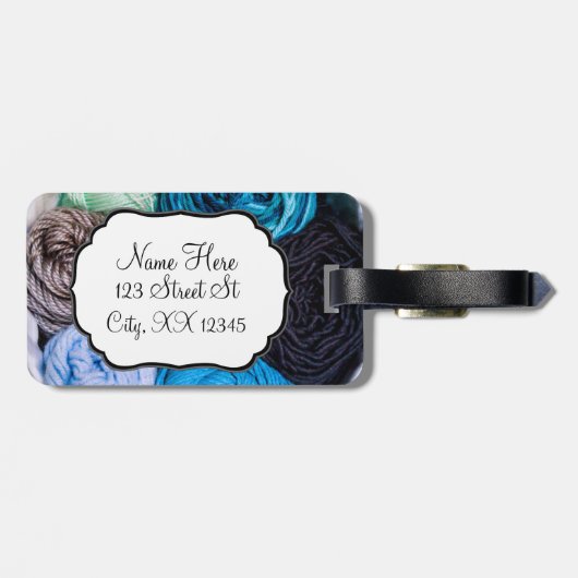 Yarn zal boten reizen bagagelabel (Achterkant horizontaal)