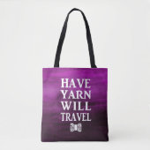 Yarn zal reizen ・ Paarse Waterverf textuur Tote Bag (Voorkant)