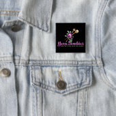 Yarn Zombies Logo Pin Vierkante Button 5,1 Cm (In situ)