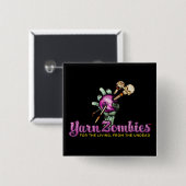 Yarn Zombies Logo Pin Vierkante Button 5,1 Cm (Voorkant /achterkant)