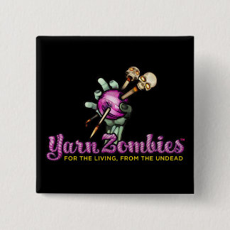 Yarn Zombies Logo Pin Vierkante Button 5,1 Cm