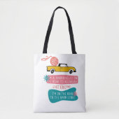 Yarnaholic Funny Gezegde w. Yarn op vrachtwagen Tote Bag (Voorkant)