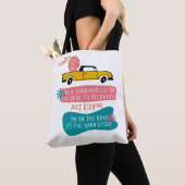 Yarnaholic Funny Gezegde w. Yarn op vrachtwagen Tote Bag (Dichtbij)