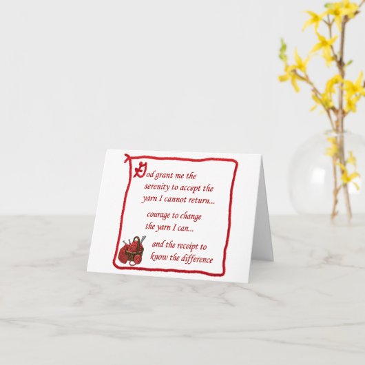 Yarnaholic notecard kaart (Gele Bloem)