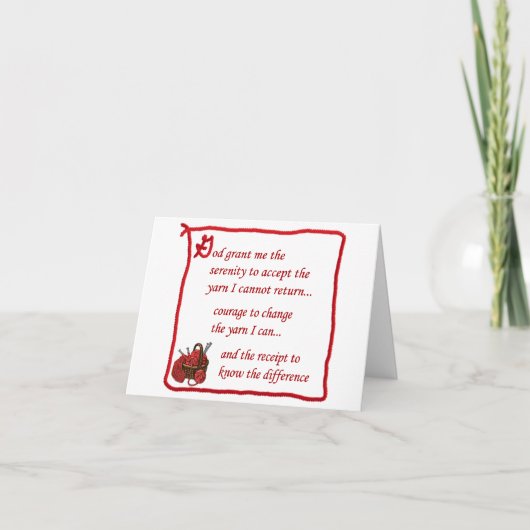 Yarnaholic notecard kaart (Voorkant)