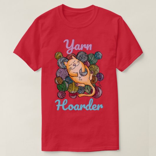 Yarnaholic Yarn Hoarder T-shirt (Design voorkant)