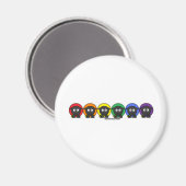 Yarnoholics Anoniem Fluffy Rainbow Sheep Magneet (Voorkant / Achterkant)