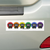 Yarnoholics Anonymous Fluffy Rainbow Sheep Bumpersticker (Op auto)