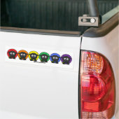 Yarnoholics Anonymous Fluffy Rainbow Sheep Bumpersticker (Op Truck)
