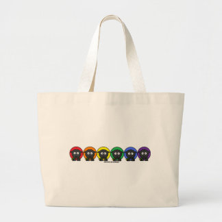 Yarnoholics Anonymous Fluffy Rainbow Sheep Grote Tote Bag