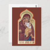 Yaroslavl Moeder van God Prayer Card Briefkaart (Voorkant / Achterkant)
