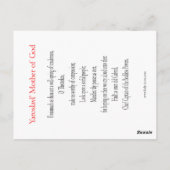 Yaroslavl Moeder van God Prayer Card Briefkaart (Achterkant)