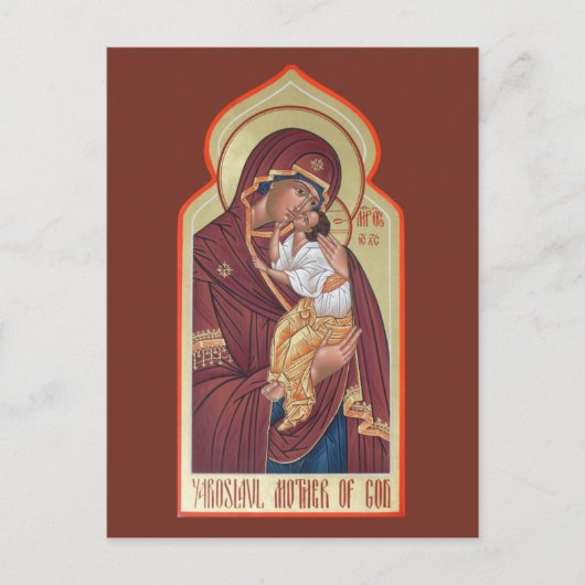 Yaroslavl Moeder van God Prayer Card Briefkaart (Voorkant)