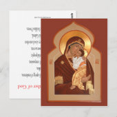 Yaroslavl'Moeder van God Prayer Card Briefkaart (Voorkant / Achterkant)