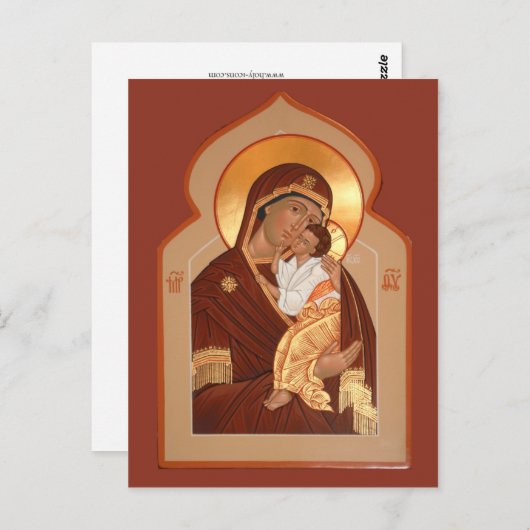 Yaroslavl'Moeder van God Prayer Card Briefkaart (Voorkant / Achterkant)