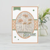  Yarrow Details op de achterste Verjaardag Kaart (Staand voorkant)