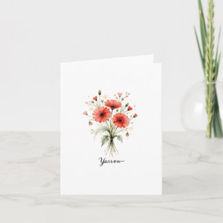 Yarrow Floral  Blank Note Card Notitiekaartje