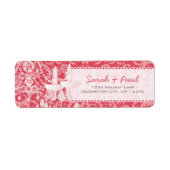 Yarrow Pink Chandeliers Return Address Label (Voorkant)