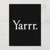 Yarrr Pirate Briefkaart (Voorkant)