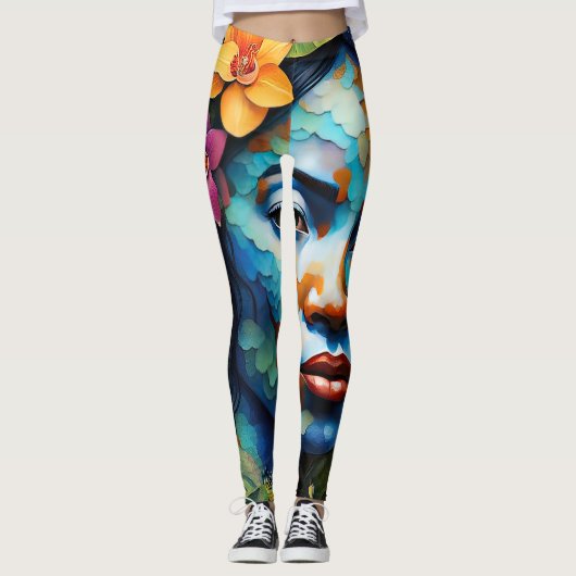 Yarumi Orchid Spirit - Vrouwen in het Amazonegebie Leggings (Voorkant)