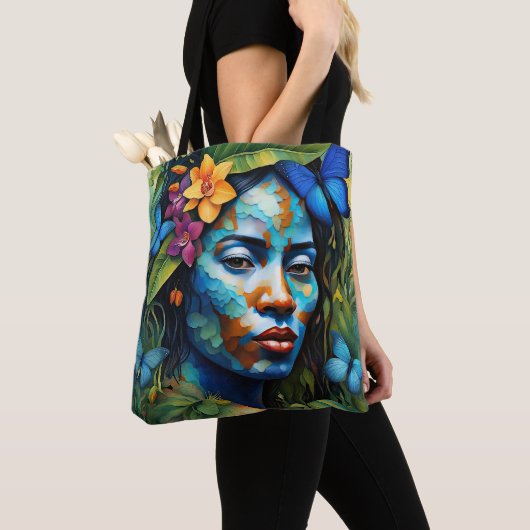 Yarumi Orchid Spirit - Vrouwen in het Amazonegebie Tote Bag (Dichtbij)