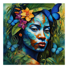 “Yarumi” Orchideeën Geest - Vrouwen In Amazonia    Perfect Poster