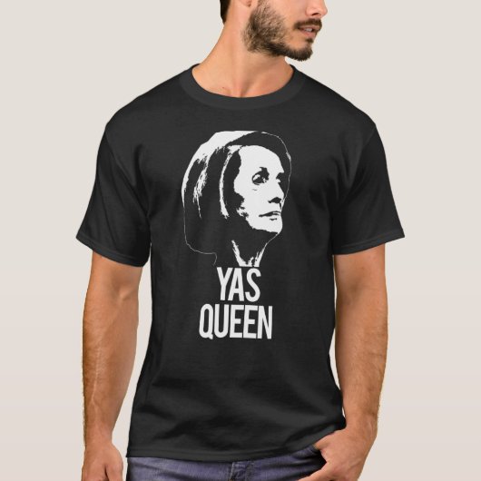 Yas Koningin Nancy Pelosi Mevrouw Spreker Meme Con T-shirt (Voorkant)