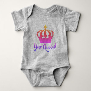 Yas Koningin!  Regenboogkleur Baby stijl Romper