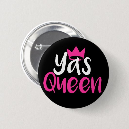 Yas Queen Badge-toets Ronde Button 5,7 Cm (Voorkant /achterkant)