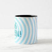 Yas Queen.  Blauwe cirkelbeker Tweekleurige Koffiemok (Center)