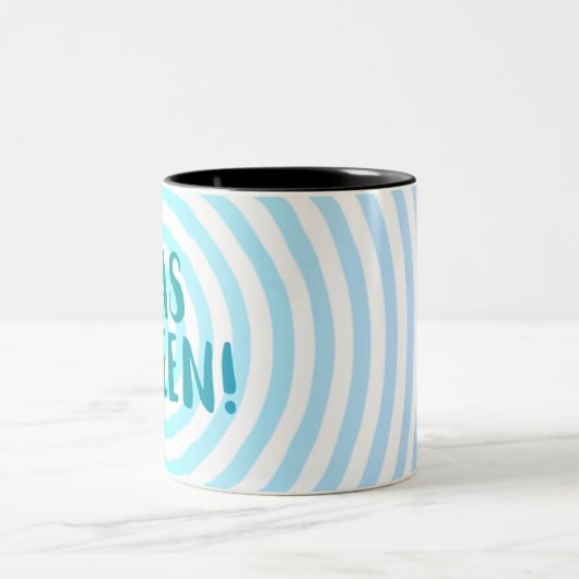 Yas Queen.  Blauwe cirkelbeker Tweekleurige Koffiemok (Center)