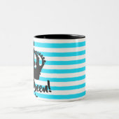 Yas Queen.  Crown Striped Cup Tweekleurige Koffiemok (Center)