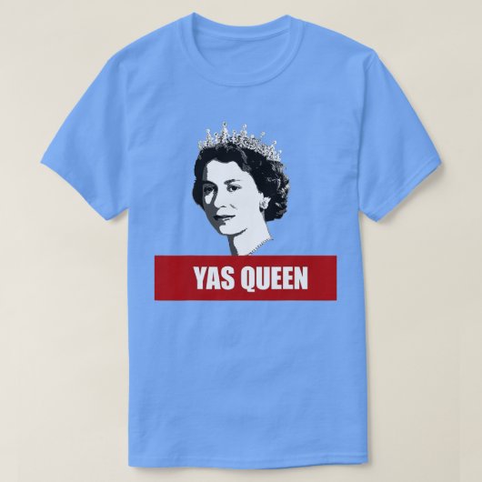 YAS QUEEN Elizabeth II England Meme British Crown T-shirt (Design voorkant)