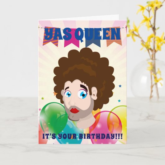 Yas Queen Gelukkige Verjaardag Kaart (Gele Bloem)