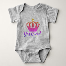 Yas Queen! Regenboog kleur Baby stijl Romper