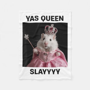 Yas Queen Slay Rat Meme Vrouwen Meisjes Slay Queen Fleece Deken