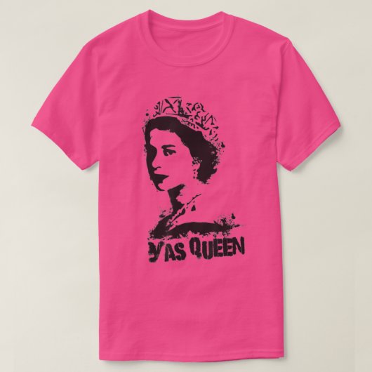 YAS QUEEN VAN England Tribute British Royal Funny  T-shirt (Design voorkant)