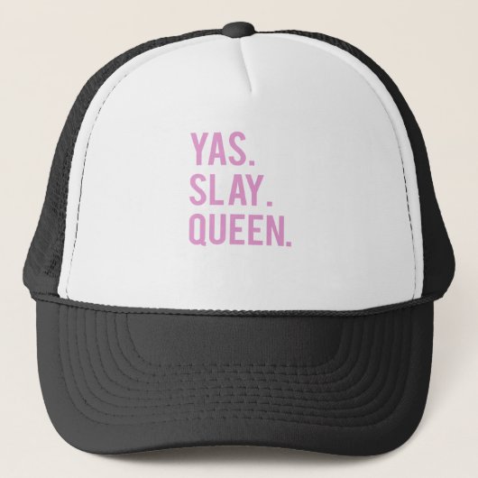 Yas Slay Queen Print 2 Trucker Pet (Voorkant)
