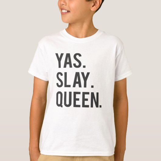 Yas Slay Queen Print T-shirt (Voorkant)