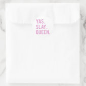 Yas Slay Queen Roze Print Stickers (Tas)