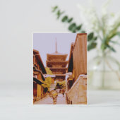 Yasaka no to , in kyoto 八 坂 の 京 都 briefkaart (Staand voorkant)