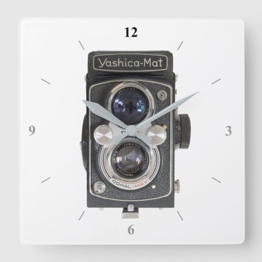 Yashica-Mat Vierkante Klok (Voorkant)