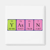 Yasin periodiek table name magnet (Voorkant)