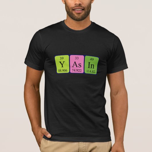 Yasin periodiek table name shirt (Voorkant)