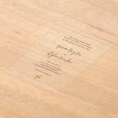 Yasmin Modern Elegant Huwelijk Acryl Uitnodigingen (Laagn)