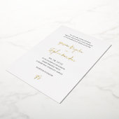 Yasmin Modern Elegant Huwelijk Folie Uitnodiging (Gedraaid)