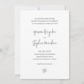 Yasmin Modern Elegant Huwelijk Kaart (Voorkant)