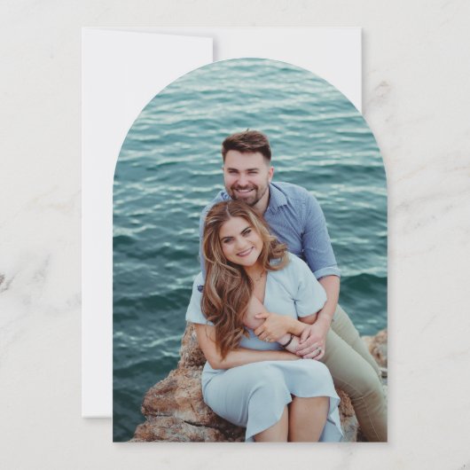 Yasmin Modern Elegant Huwelijk Kaart (Achterkant)