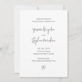Yasmin Modern Elegant Huwelijk Save The Date (Voorkant)